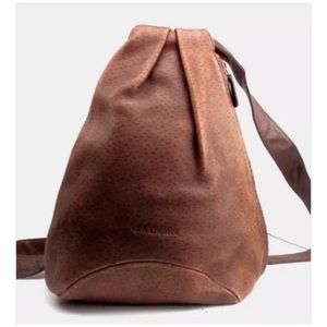 Vintage Giorgio Armani Leather Ostrich Backpack